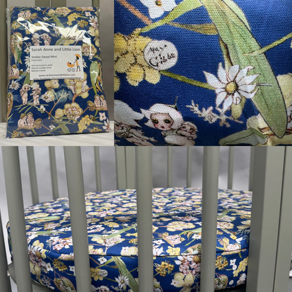 Cotton Twin pack to fit Stokke Sleepi Mini or Cot V2 Fitted sheets Australiana