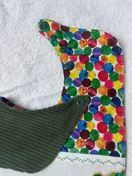 Super bibs with adjustable neck opening - Hungry Caterpillar