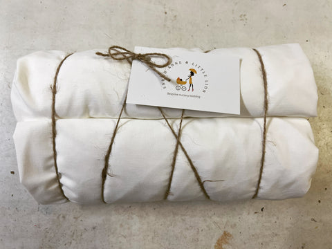 Twin Pack Stokke V2 or V3 Mini/Cot/Junior white waterproof fitted sheet
