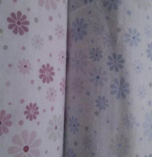 Twin Pack Of Flannelette Sheets Flowers to fit the Stokke Sleepi Cot