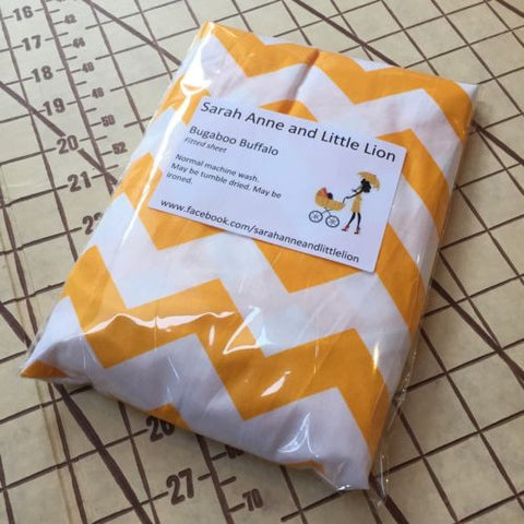 Bugaboo Buffalo fitted sheet for carrycot bassinet Yellow Chevron