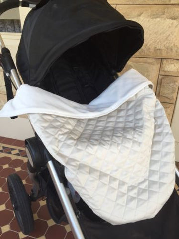 Pram Footmuff Quilted Natural - Will Fit Most Prams, Designed For Baby Jogger CS