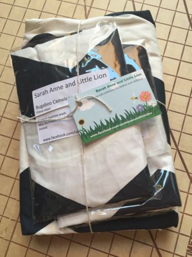 Bugaboo Cameleon carrycot bassinet fitted sheets x2 & Blanket Navy Blue Chevron