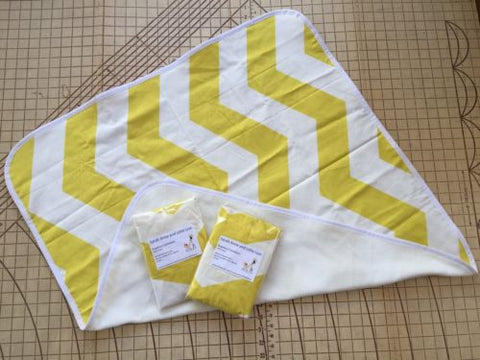 Bugaboo Cameleon carrycot bassinet fitted sheets x2 & Blanket Yellow Chevron