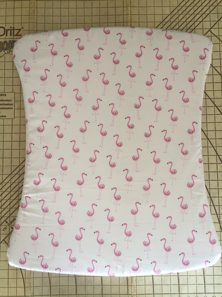 Twin pack - to fit Stokke Old Care Change Mat Pad Cover Pink Flamingos waterproof