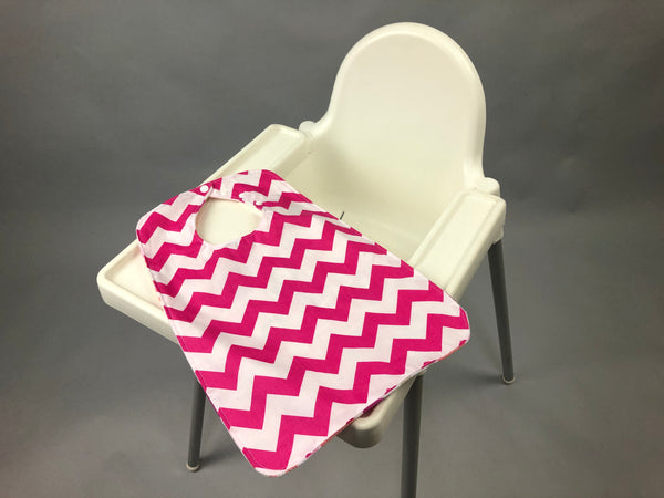 Super bibs! Wider and longer with an adustable neck opening for the perfect fit - Pinks