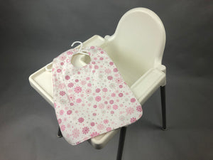 Super bibs! Wider and longer with an adustable neck opening for the perfect fit - Pinks
