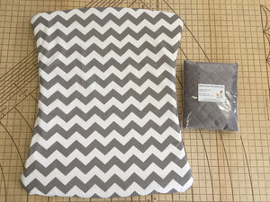 Twin pack - to fit Stokke Old Care Change Mat Pad Cover Grey chevron and grey quilted waterproof