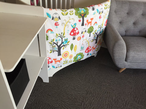 Woodlands Creatures/Apples reversible Cot Quilt Cover And Pillow Case