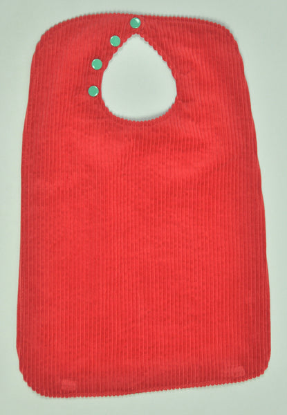 Super bibs! Wider and longer with an adustable neck opening for the perfect fit - Christmas
