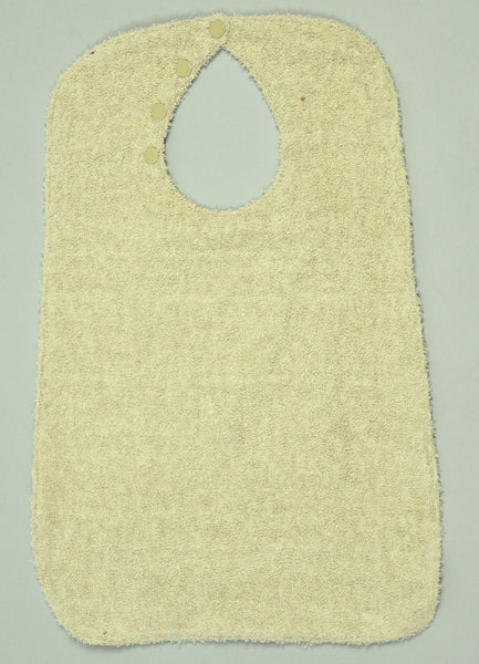 Super bibs! Wider and longer with an adustable neck opening for the perfect fit - Vintage roses beige