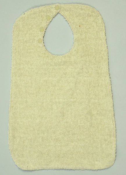 Super bibs! Wider and longer with an adustable neck opening for the perfect fit - Vintage roses beige